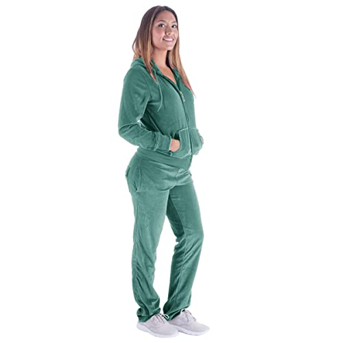 Velour 2 Piece Tracksuit Set V7603