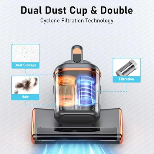 400W 15Kpa Suction Double-Cup Bed Vacuum Cleaner with UV & Ultrasonic J963836
