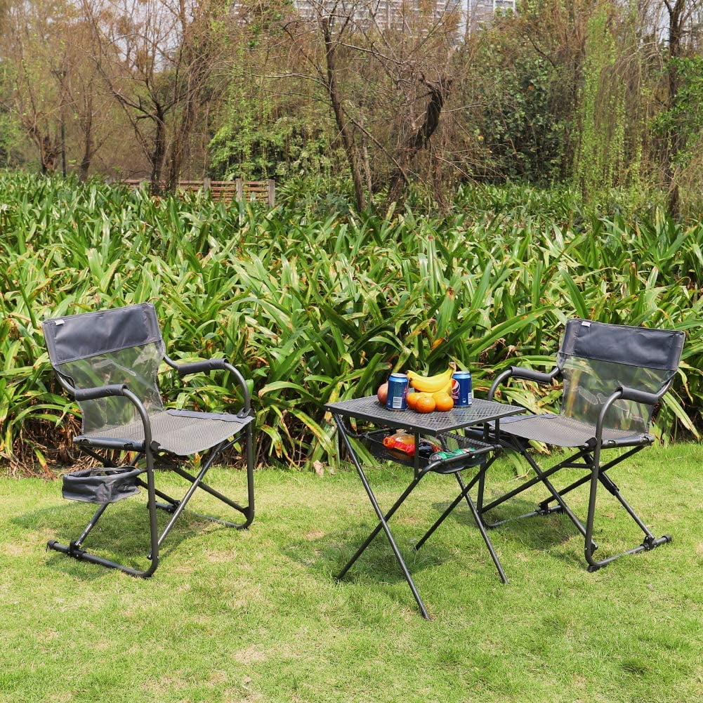 Gray Heavy Duty Folding Director's Chair W959567