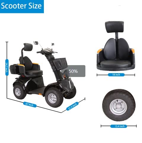 3-Speed Electric Mobility Scooter with 1000w B4344