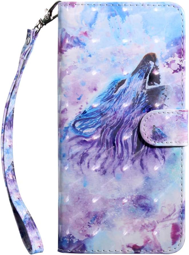 Purple Wolf PU Leather Wallet Case for LG Stylo 5 J364597