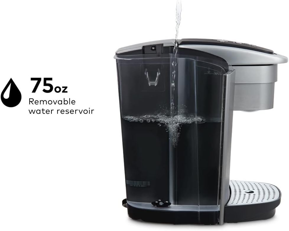 Brushed Silver Single Serve Programmable Coffeemaker W118074
