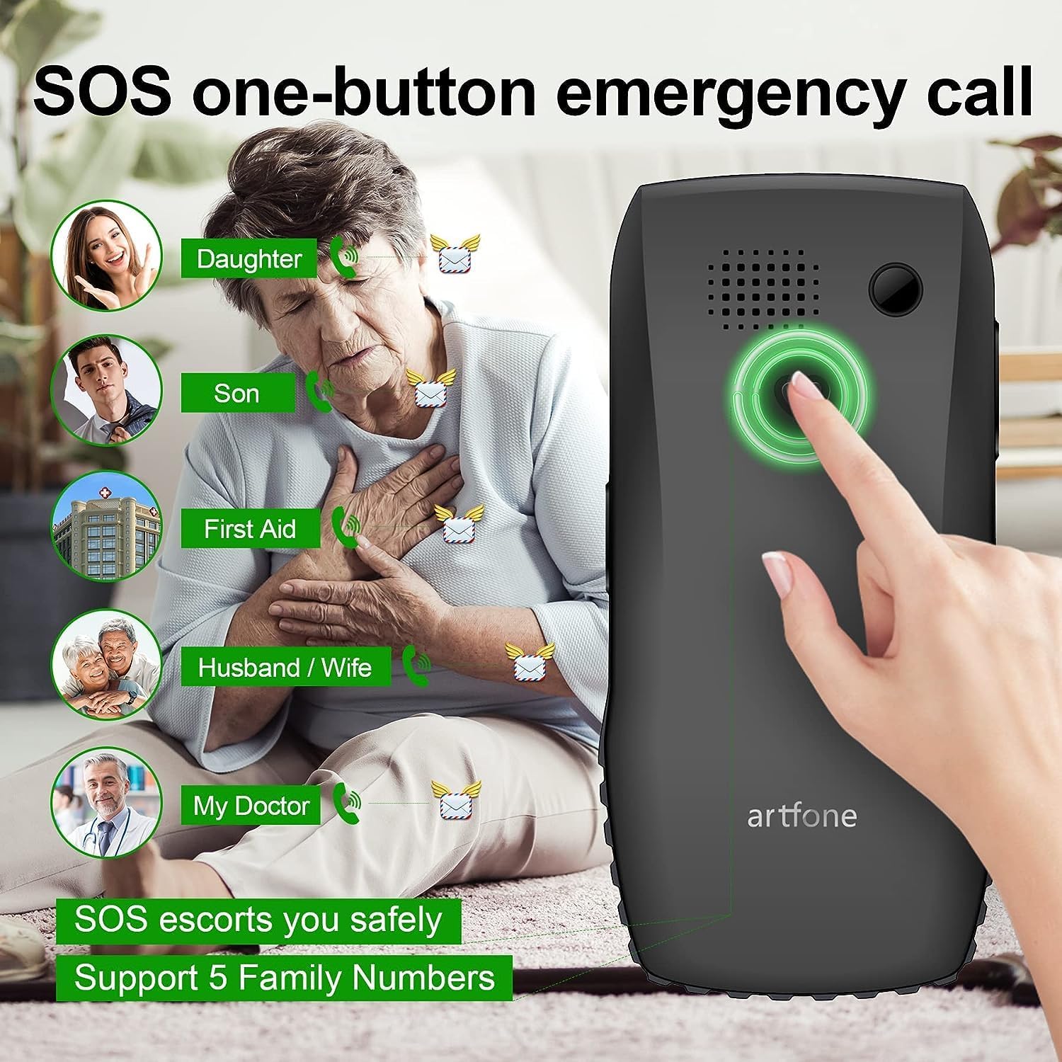 LTE Unlocked Basic Senior Phone with Big Button, 1400 mAh, Single SIM Slot L5126