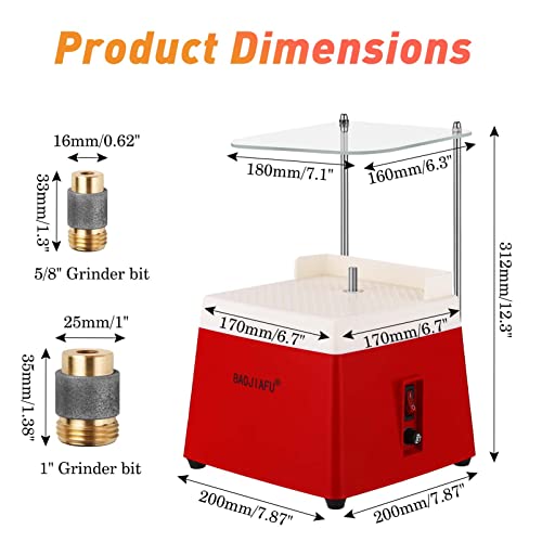 Portable 65W Glass Grinder with Grinding Bit A632