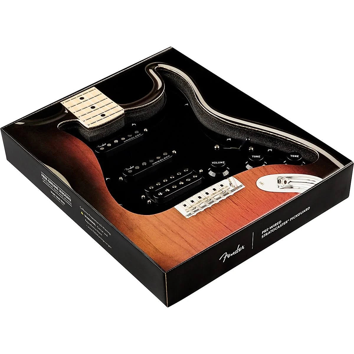 Black 3-Ply Pre-Wired Stratocaster Pickguard Q415