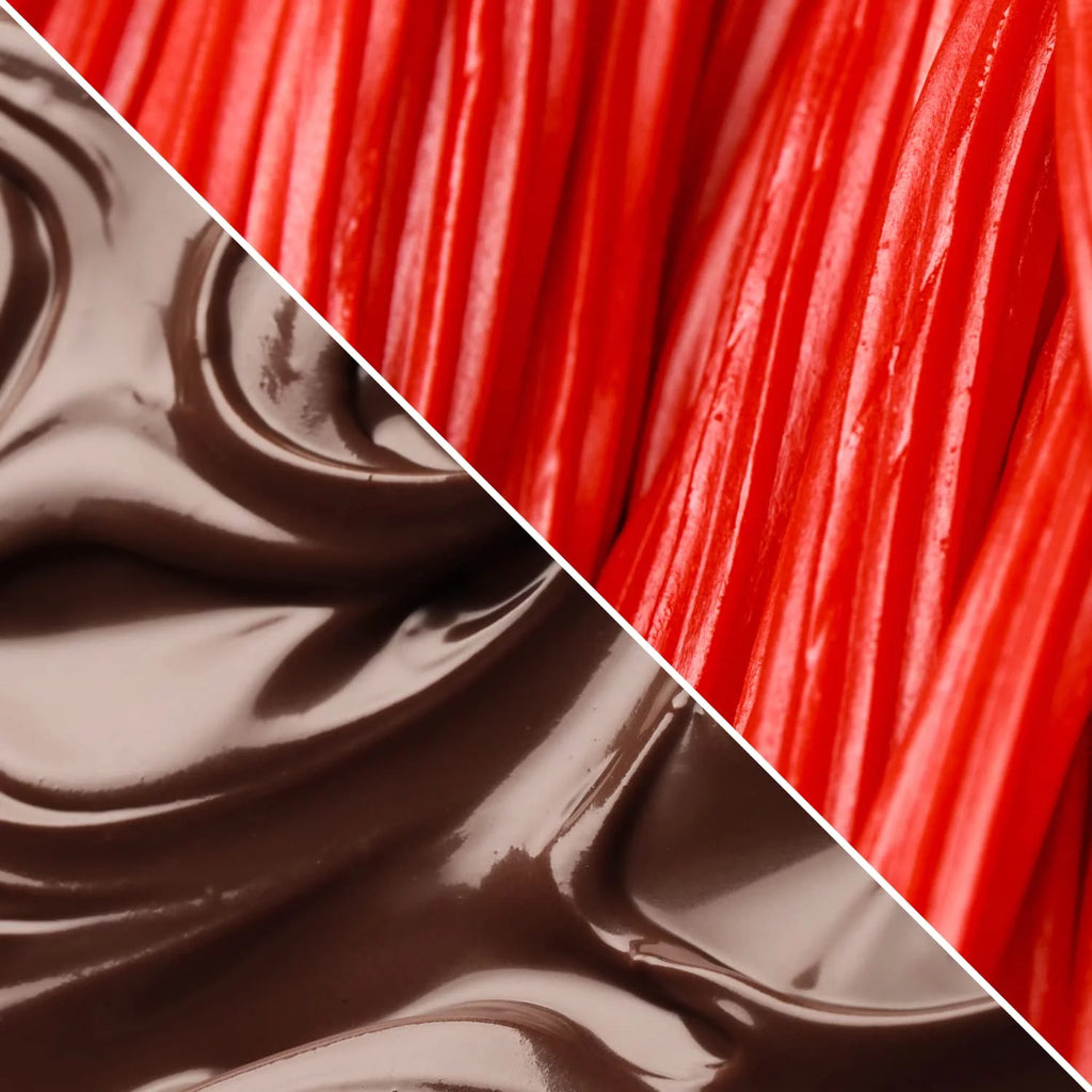 2 Lbs Bag Dark Chocolate Coated Strawberry Licorice Bits N91665