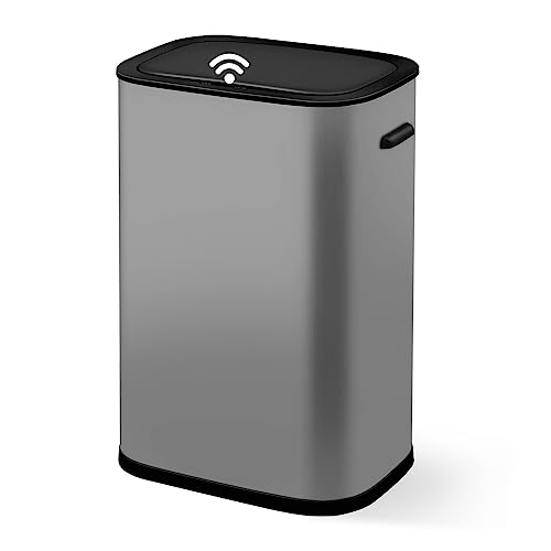 60L Stainless Steel Dual Trash Can and Recycling Bin Y24065
