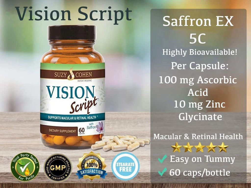 Saffron, Black Currant, Lutein, Zeaxanthin, Vitamin C, Vitamin E, Zinc Glycinate Capsule for Eye Health R77812