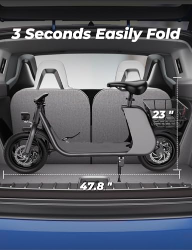 672W Peak Motor 20 MPH 12.5 inch Tires Folding Electric Scooter Z86184