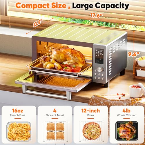 Mint Green 21QT Toaster Oven Air Fryer Combo J477