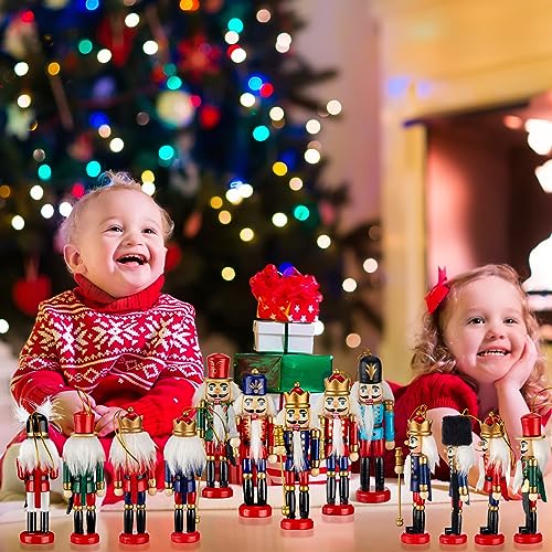 18 Pcs Wooden Nutcracker Ornament Set N121