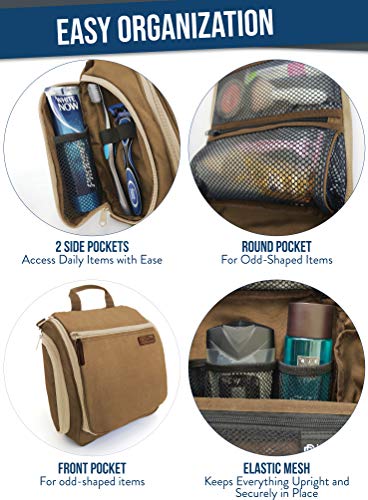 Large Hanging Travel Toiletry Bag with 10 Compartments, Water-Resistant Nylon F800988