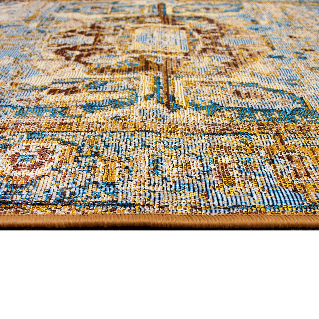 Esencia Heriz Indoor Outdoor Mat with Non-Skid Backing
