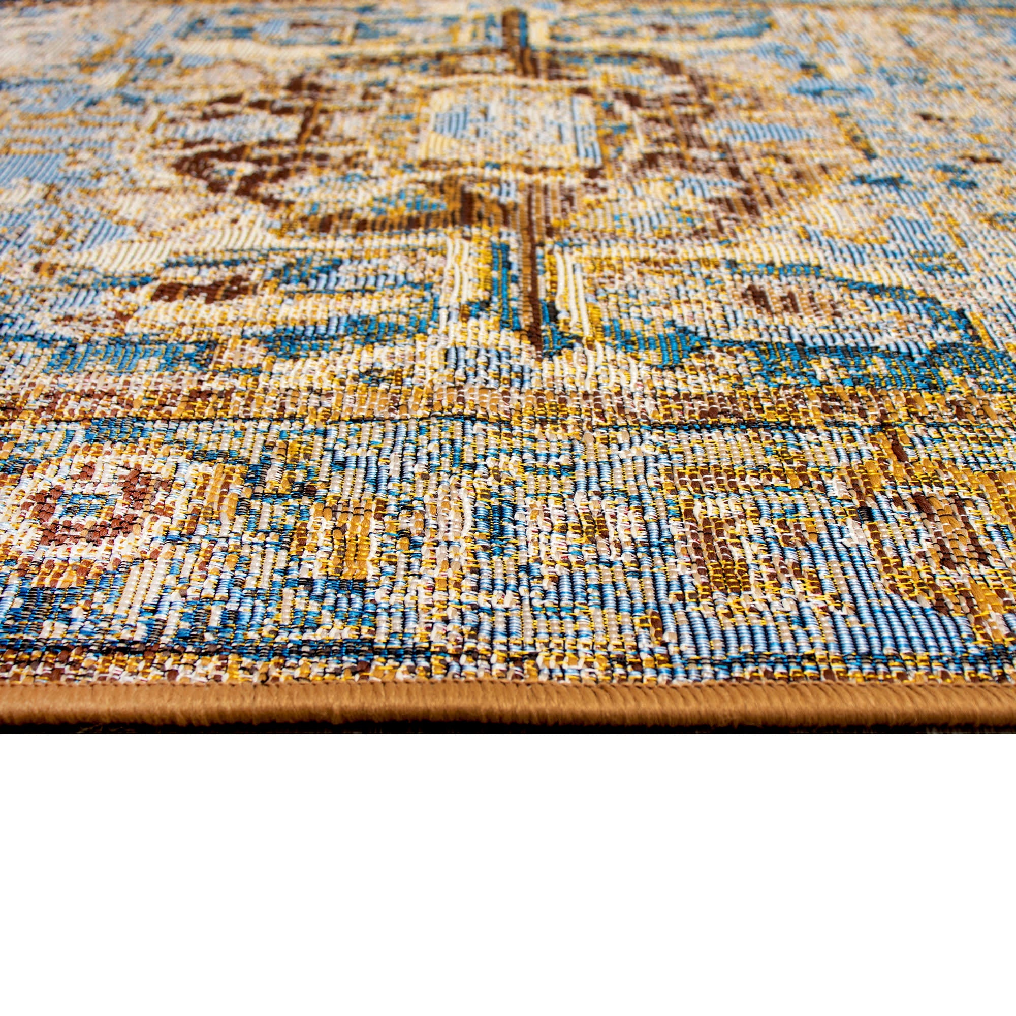 Esencia Heriz Indoor Outdoor Mat with Non-Skid Backing