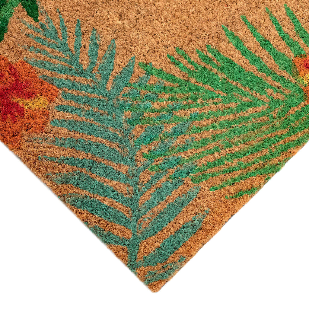 Natura Tropical Welcome Coir Doormat with Non-Slip Backing