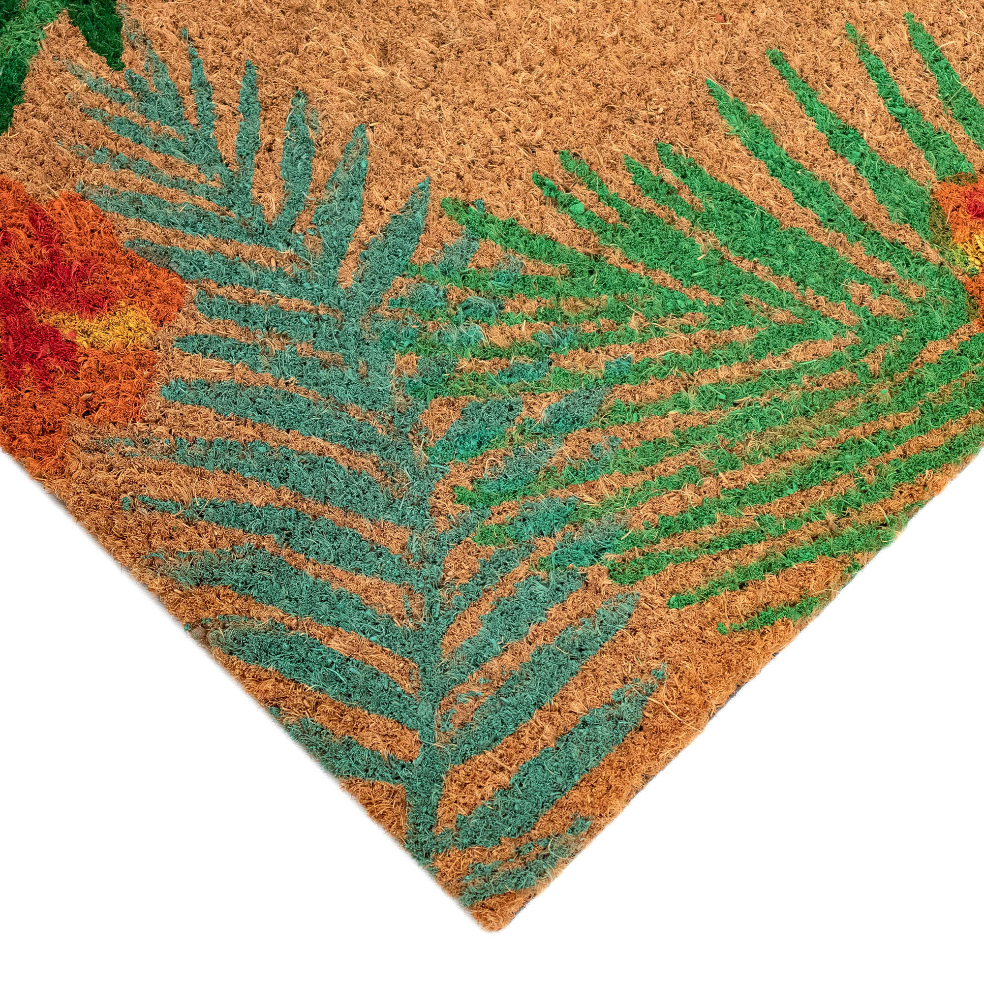 Natura Tropical Welcome Coir Doormat with Non-Slip Backing