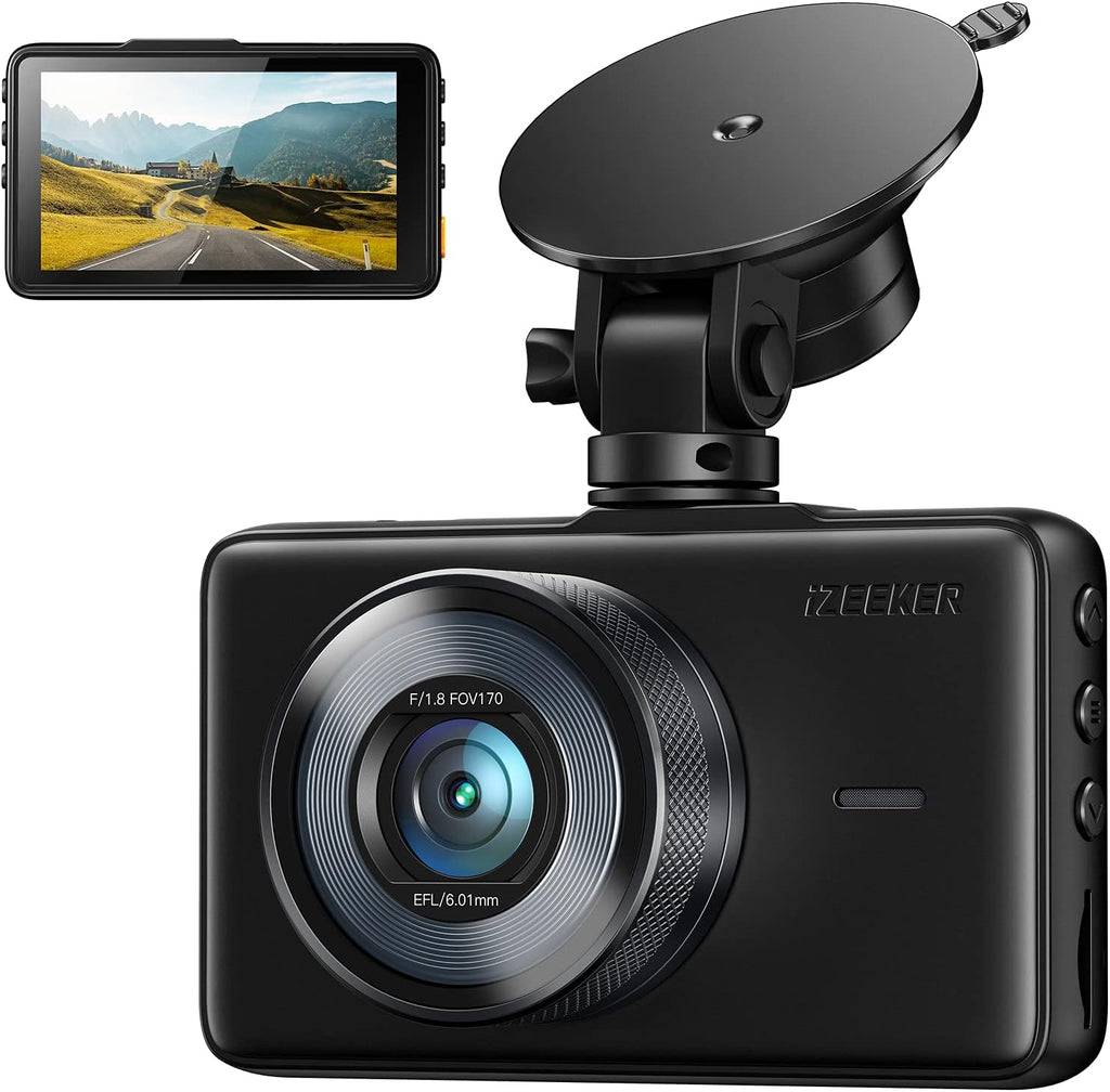 Dash Cam 1080P 3 Inch LCD Screen 170° Wide Angle Pack of 2 O91016