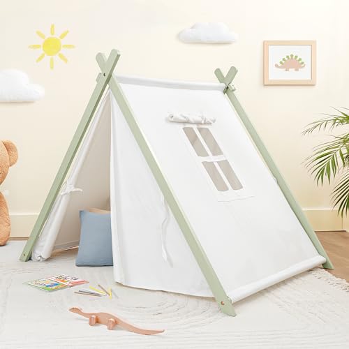 Kids Play Tent with 100% Breathable Cotton Canvas F401