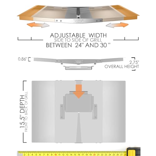 Adjustable Galvanized Steel Grease Tray for Gas Grill (24"-30") G618492