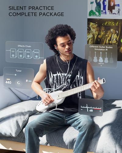 Acoustic Electric Travel Guitar with Multiple Effect Modes Kit T530
