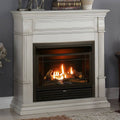 Antique White Dual Fuel Ventless Gas Fireplace with Remote Control N511217
