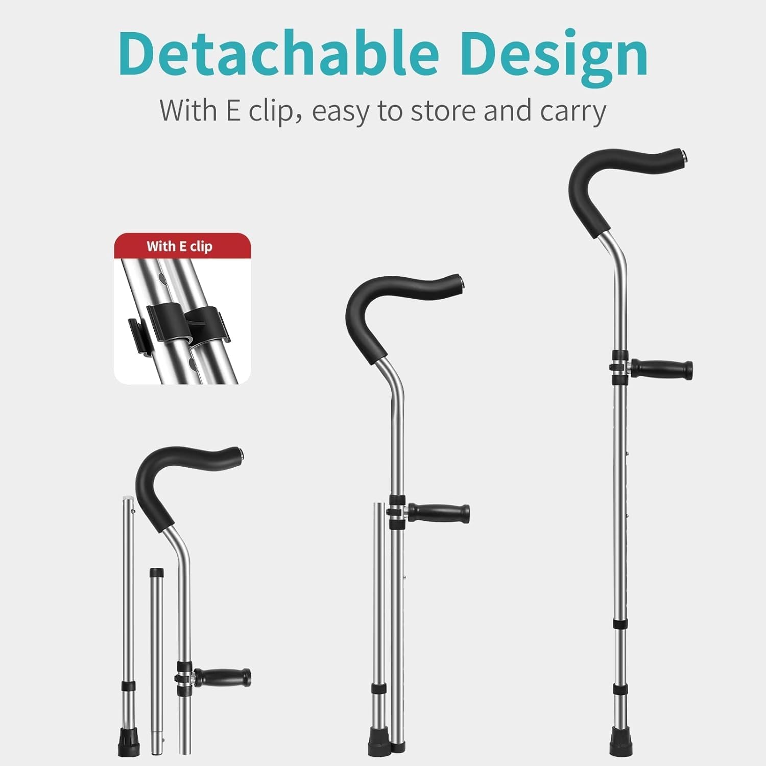 Ergonomic Adjustable Underarm Crutches (1 Pair) X118