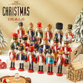 18 Pcs Wooden Nutcracker Ornament Set N121