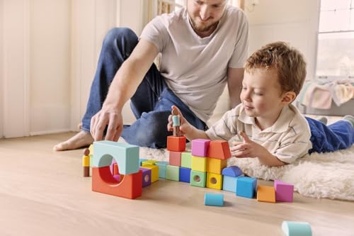 70 Piece Solid Wood Building Blocks with Storage Box S66276