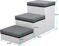 Grey 3 Step Folding Pet Stairs M702754