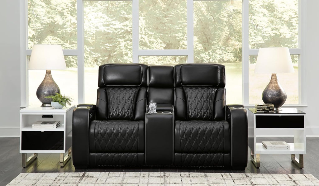 Black Power Reclining Loveseat Z41901