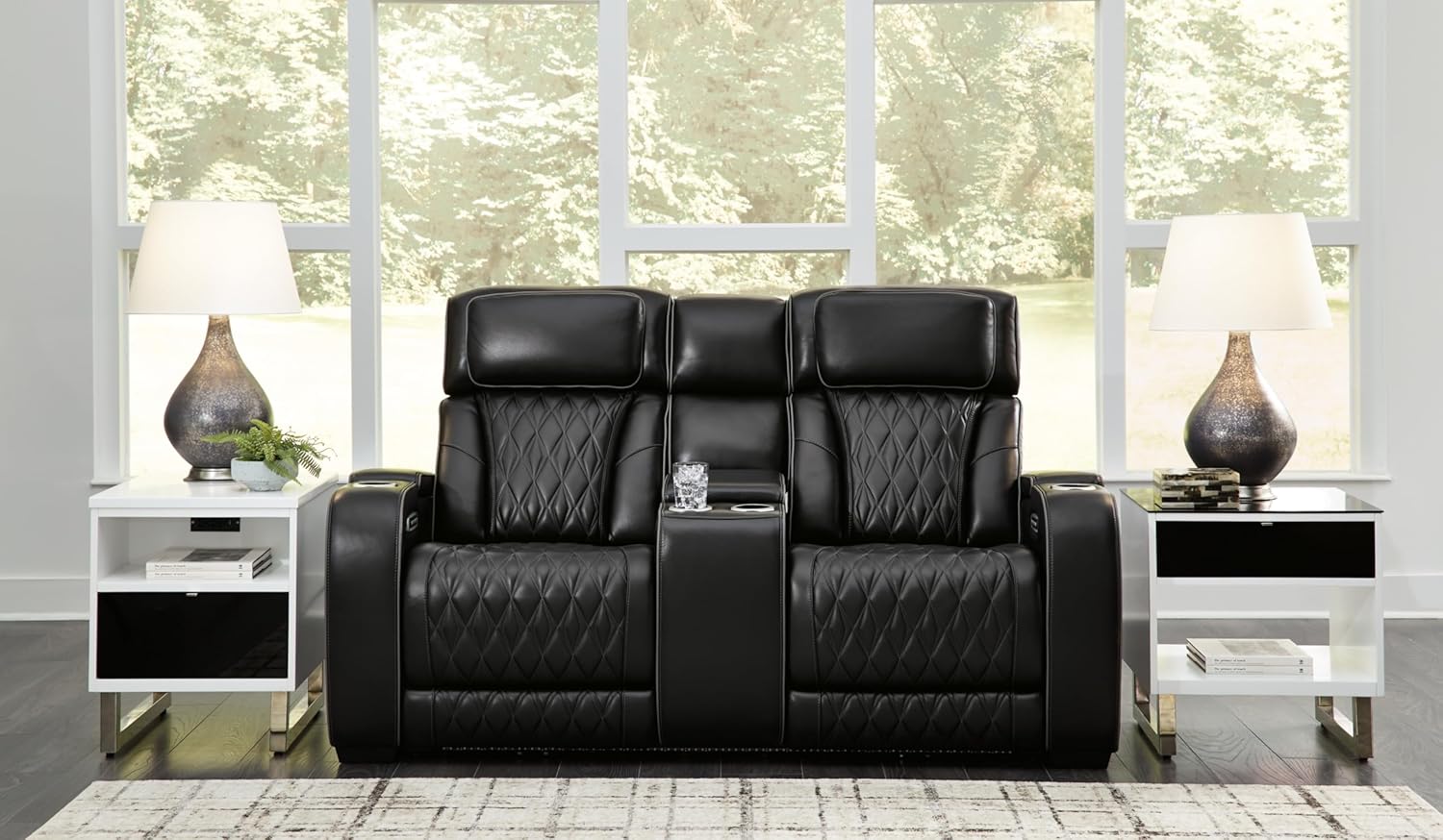 Black Power Reclining Loveseat Z41901
