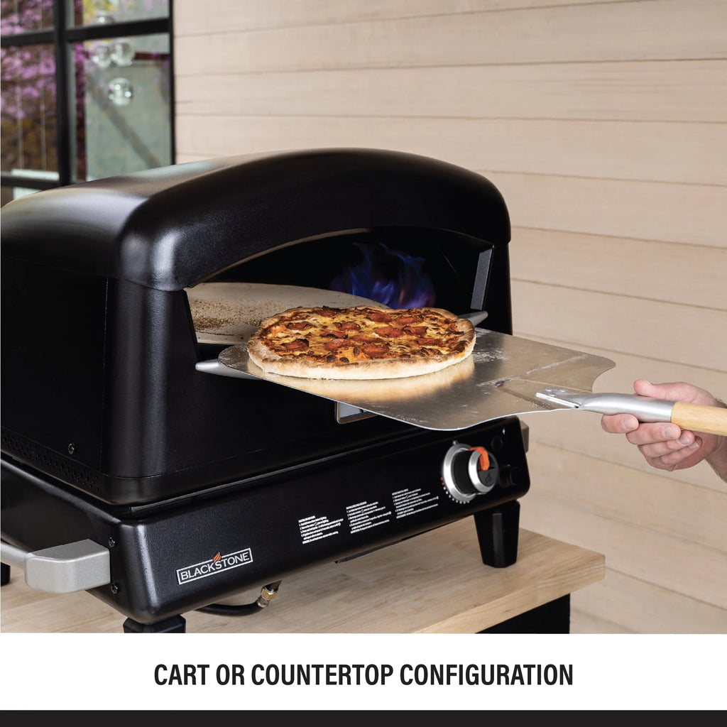 16 Rotating Cordierite Stone Propane Pizza Oven with Mobile Stand F5224