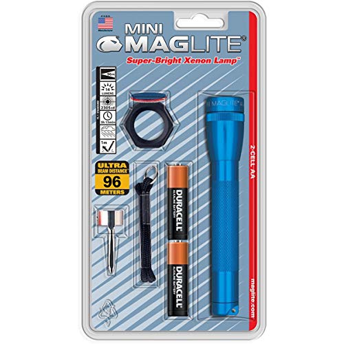 Black 2-Cell AA Mini Incandescent Flashlight with Holster T748