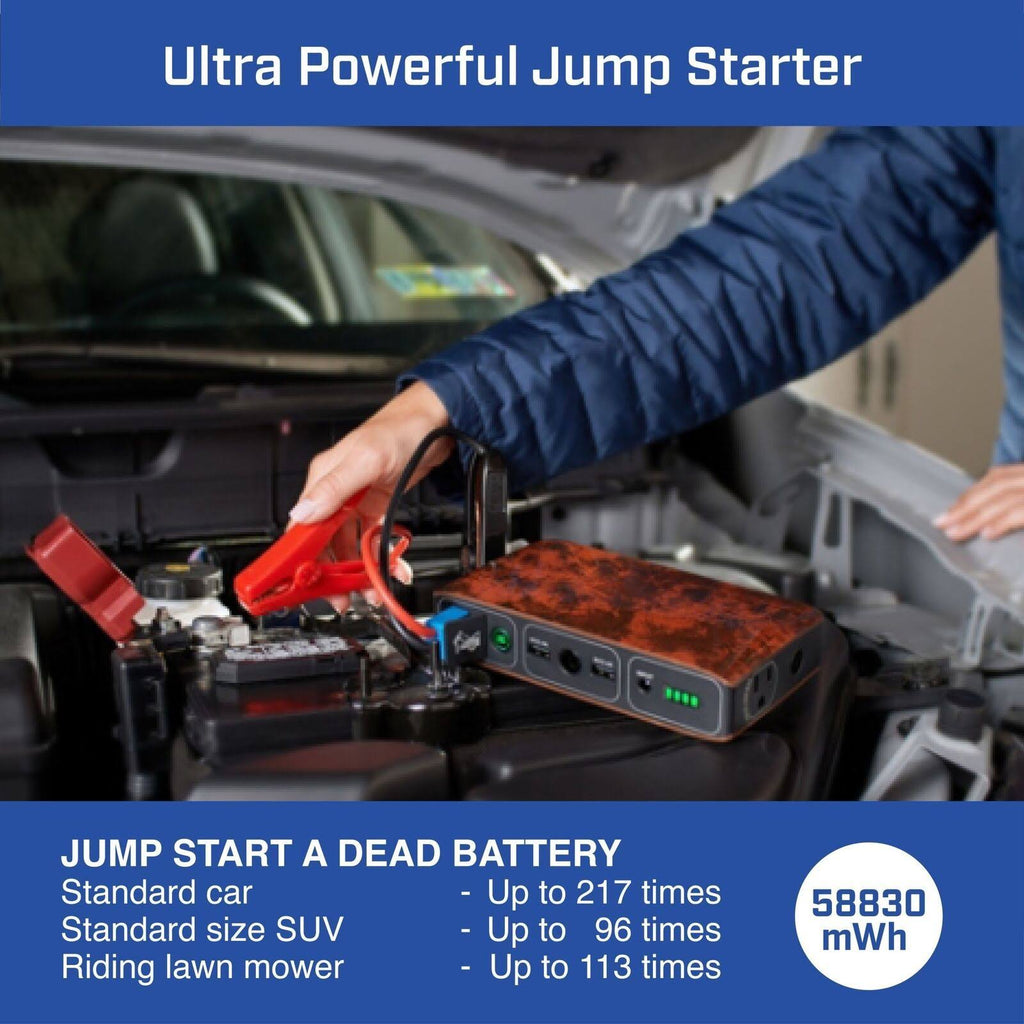 Gold Portable Phone Laptop Charger Car Jump Starter with AC Outlet L37952