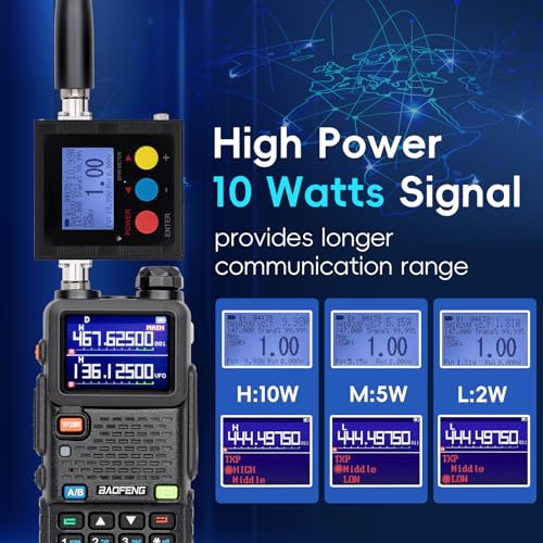 Ham Radio 10W VHF/UHF 8 Bands Two Way Radio Handheld with 2500mAh Battery Q51537