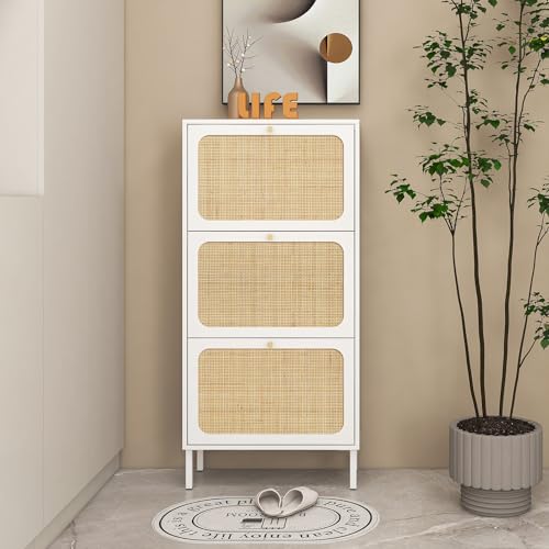 Natural Rattan Cabinet with 3 Flip Drawers O413043