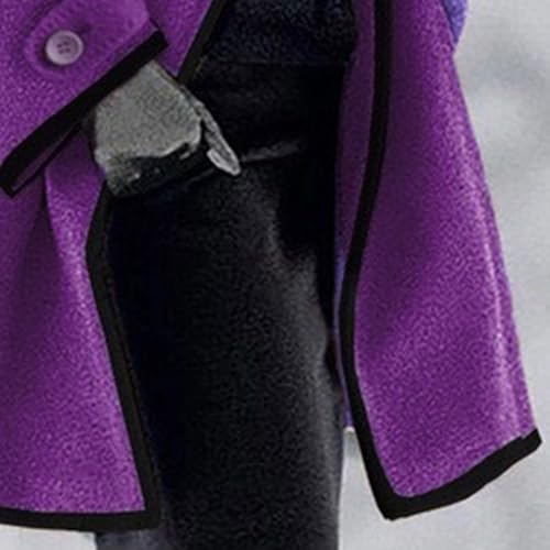Women's Shawl Collar Wool Blend Coat Mid Long Single Breasted Jacket Z951261