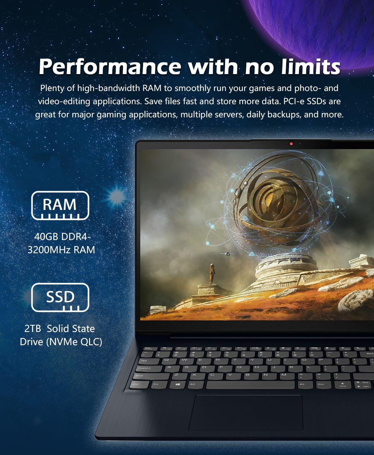 40GB Memory Intel Core i3 11th Gen 2TB Storage 15.6" FHD Touchscreen Laptop U81096