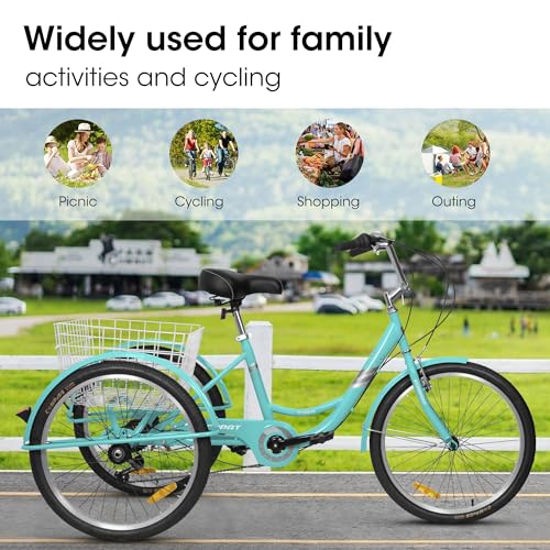 24 Inch 3 Wheel Carbon Steel Tricycle B916348