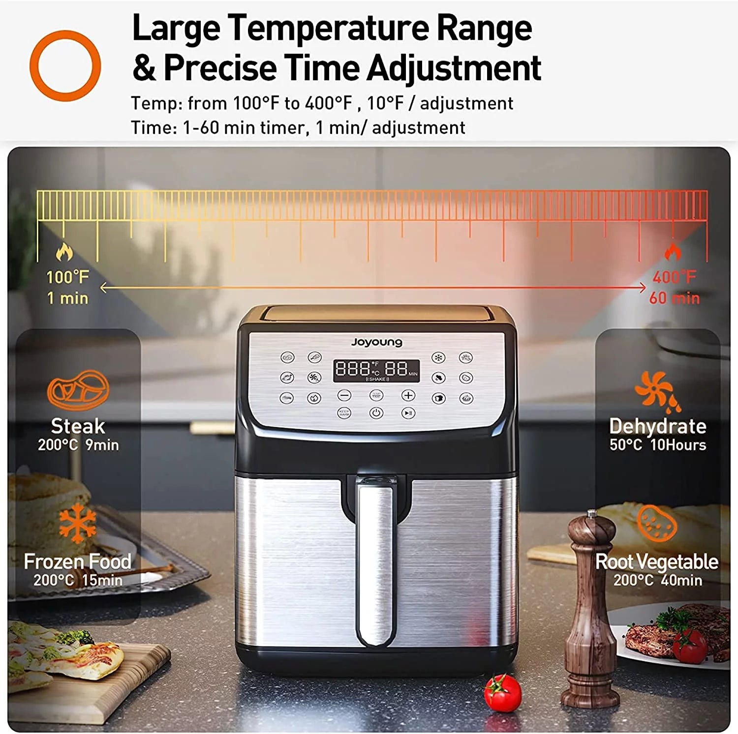5.8QT 1700W Double Basket Air Fryer J76538