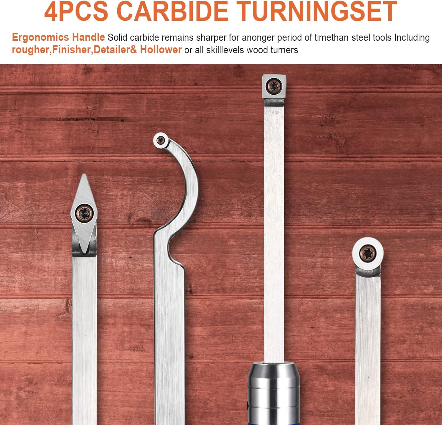 8 in 1 Carbide Tipped Woodturning Set with Aluminum Case P591587