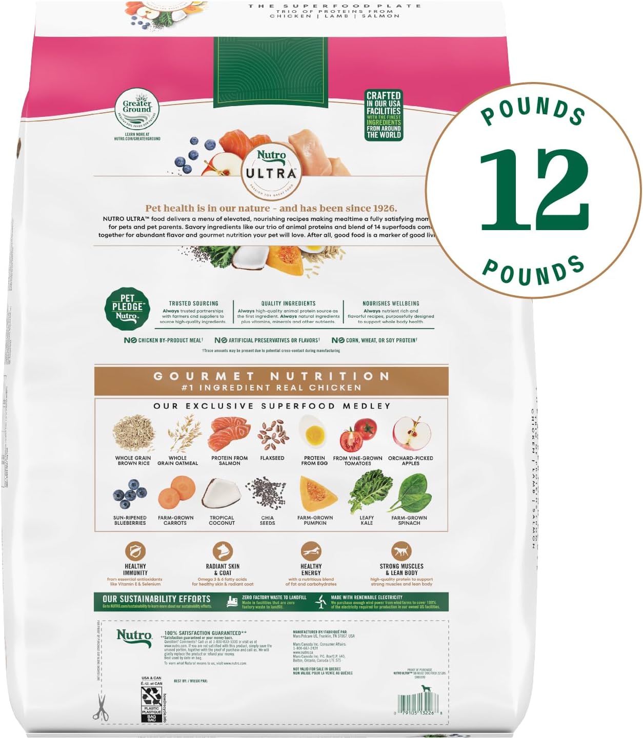 12 lb. Bag Adult Small Breed Dry Dog Food F27169