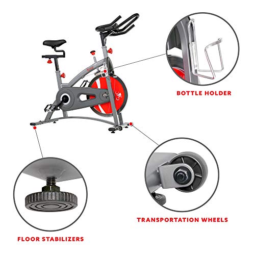 Indoor Cycling Exercise Bike with Adjustable Cushion Seat & Multi-Grip Handlebar S455811