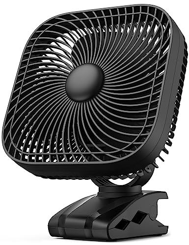 20000mAh Rechargeable Clip on Fan with Light & Hook I94501