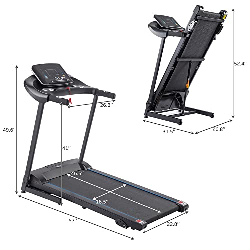 3.5HP Electric Motorized Treadmill with 10MPH Speed H5879