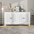 White 2-Door Storage Cabinet with Metal Legs and Adjustable Shelves T697566