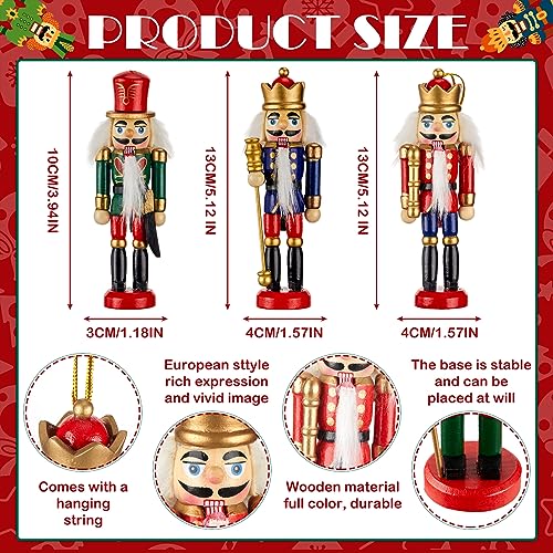 18 Pcs Wooden Nutcracker Ornament Set N121