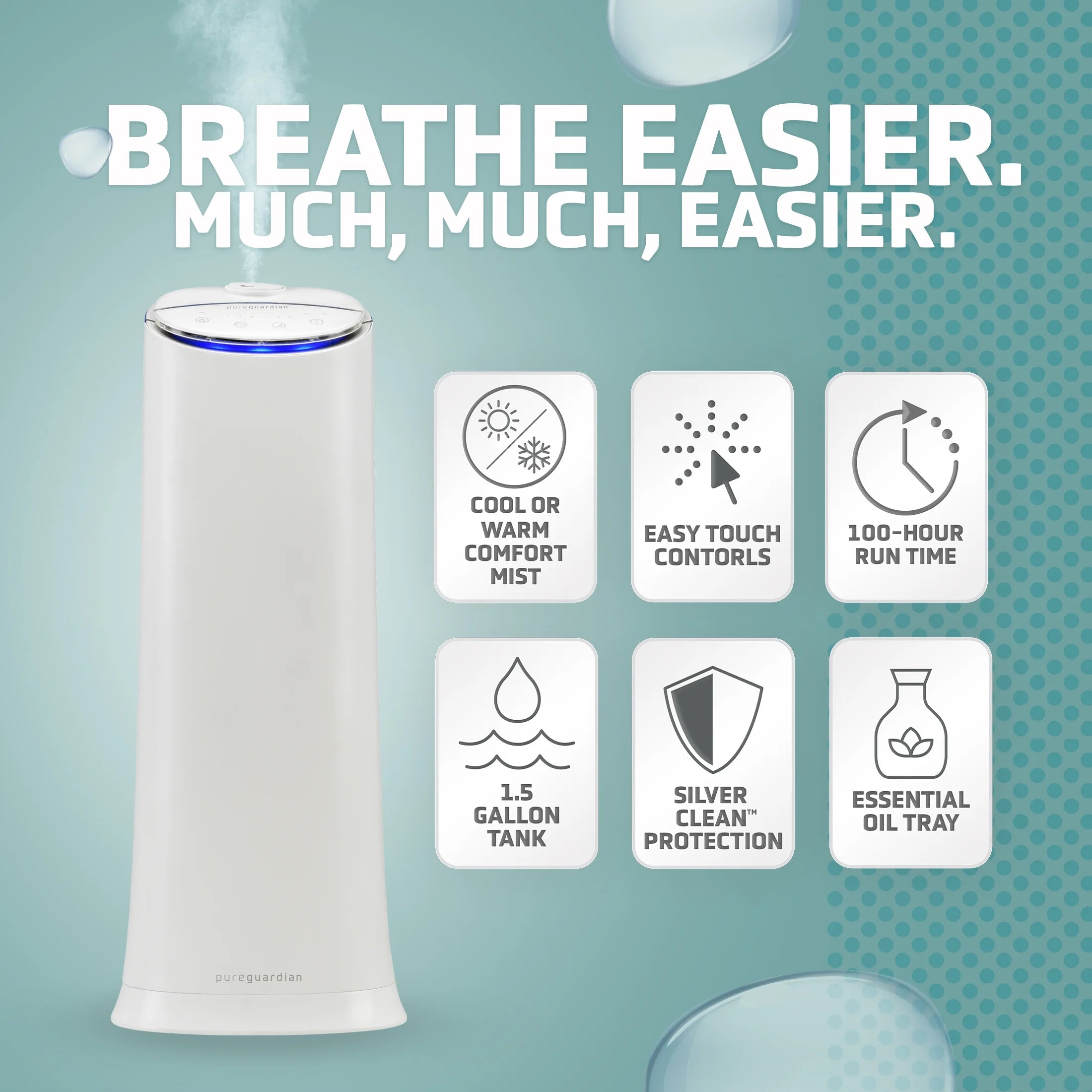 1.5 Gallon Warm and Cool Mist Ultrasonic Humidifier V22356