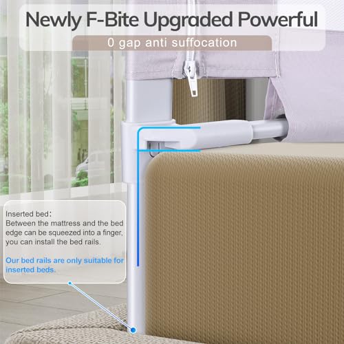 54” Toddler Bed Rail with Double Child Lock, Height Adjustment, 1 Pack Z455708