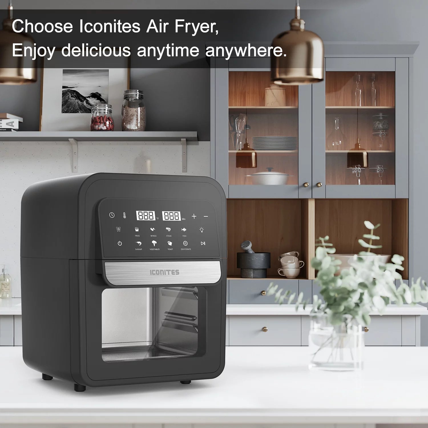 8-in-1 6.5 Quart Air Fryer Oven with Digital Touch-Screen Z5446